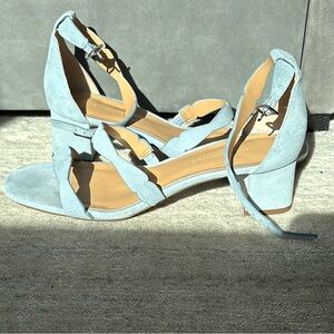 Women's Blue Suede Sandals